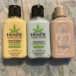 3 bottle of Hempz body moisturizer/crème